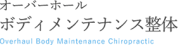 堺市深井駅の整体ならオーバーホールボディメンテナンス整体